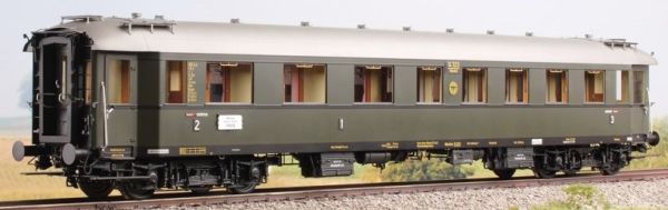 Messing-Edelstahl, C4üwe, Wagennummer 17 199 Wt, Innenbeleuchtung, Wagenkasten RAL 6007