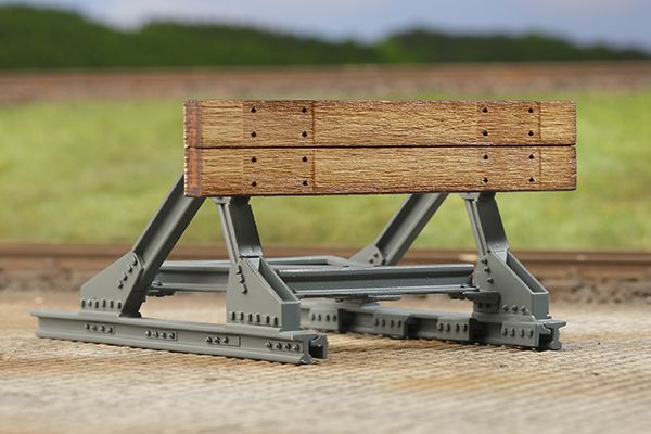 300113B KM1 - Rawie Prellbock mit doppelter Pufferbohle - Spur 1