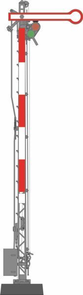 400430 KM1 - Formsignal einfl�gelig DB grau - Spur 1