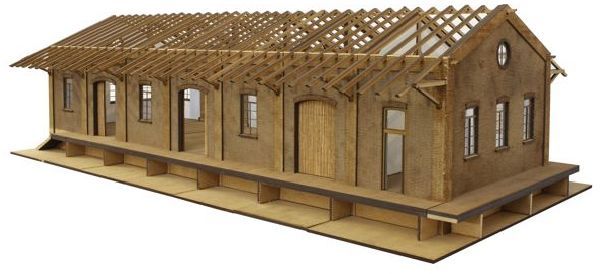 400732 KM1 - G�terschuppen Basis 2 Tore Halbrelief - Spur 1