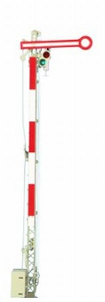 Formsignal einflügelig, mit Digitalantrieb, Servo inkl. Decoder, Propangaslaterne, Mastfarbe grün (RAL 6021), DB