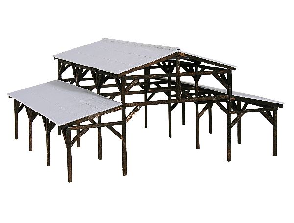 39095 Kibri - H0 Holzunterstand - Spur H0