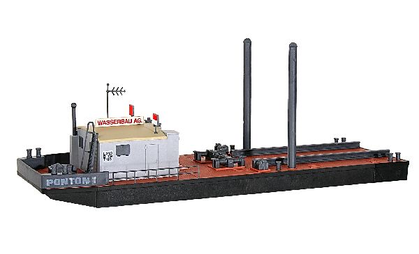 39156 Kibri - H0 Arbeitsponton mit MENCK Ba - Spur H0