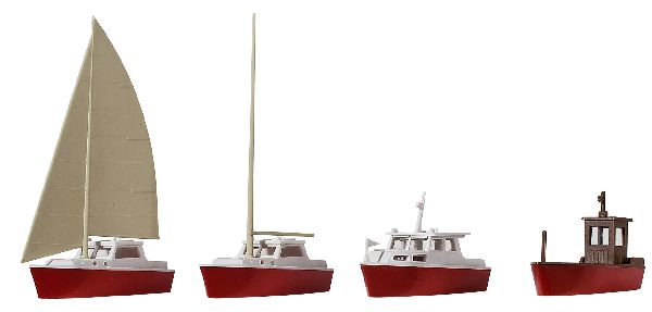 39160 Kibri - H0 Set Boote - Spur H0