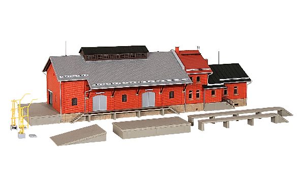 39462 Kibri - H0 G�terhalle mit Ladema� und - Spur H0