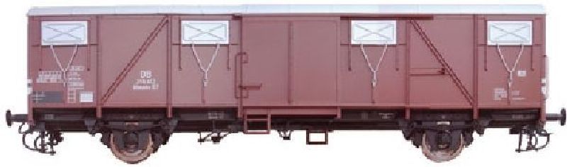 Wagen Bauart Glmmhs 57, braun, Klappen alu, 216 417  Betriebsnummer