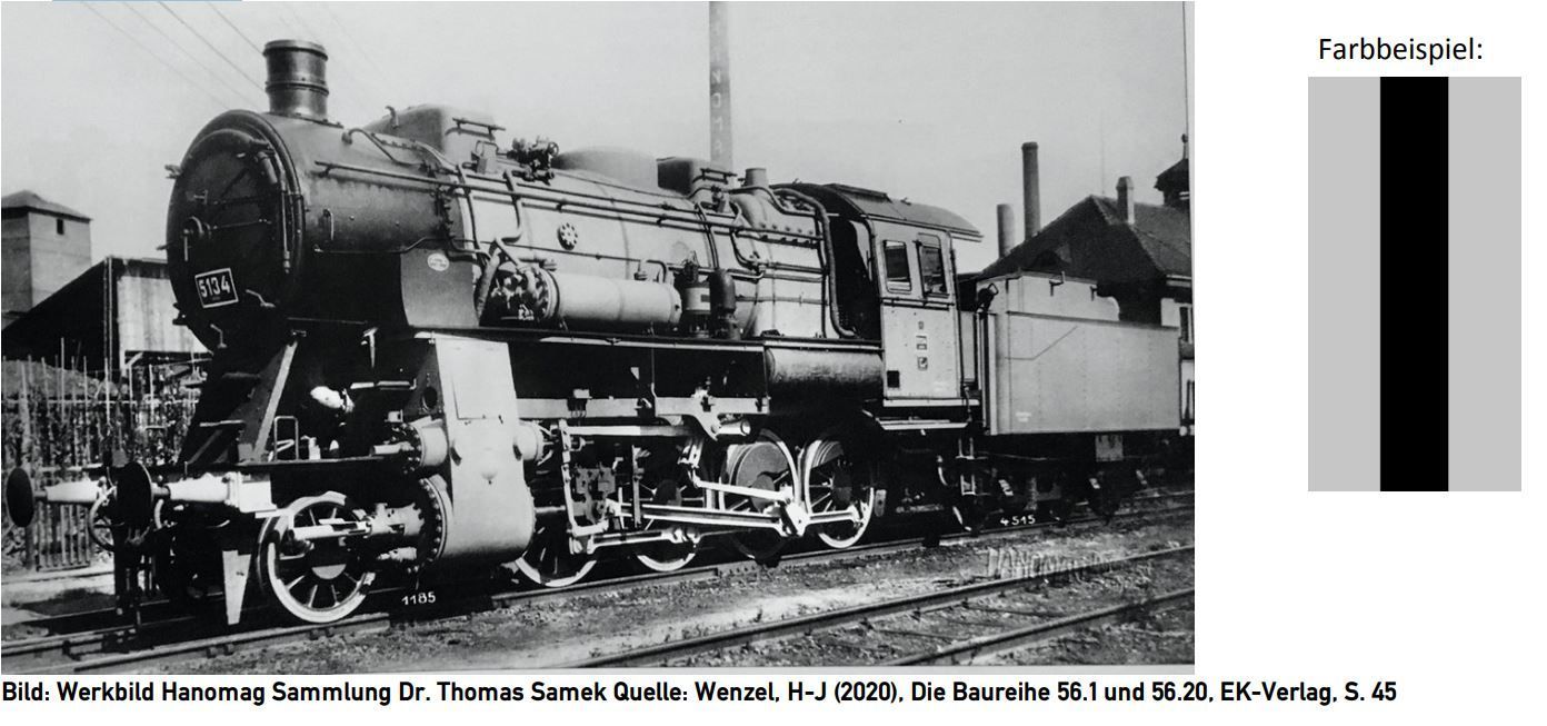 2. Serie, FINESCALE, Fotolackierung, Deutsche Reichsbahn, Dreidomige Version, Gewölbte Rauchkammertür, 2 x Petroleum Lampe, Beschilderung Messing, Bauzustand 1921, 1'D h2