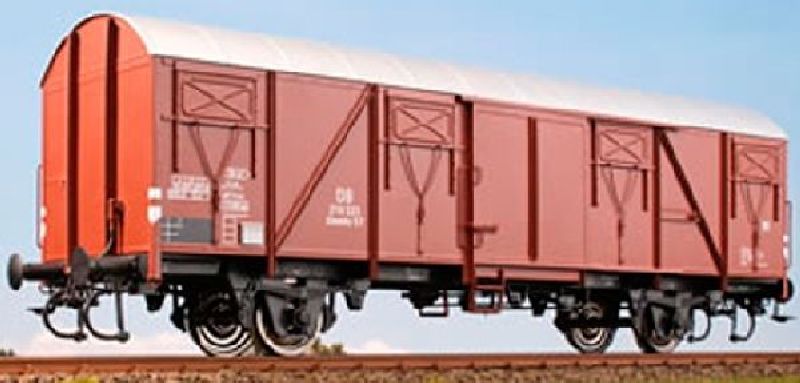 220096 Kiss - Ged. G�terwagen Glmmhs 57, DB, braun - Spur 0