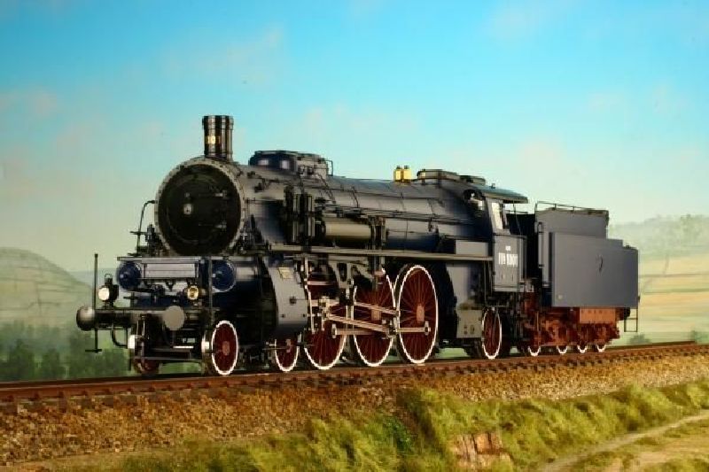 230145 Kiss - Dampflok IVh 1001Baden Dunkelblau - Spur 1