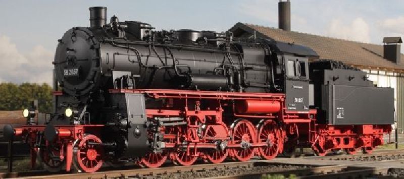 230258,1 Kiss - Dampflok BR 58 2057 DB IIIa BW Wuppertal - Spur 1