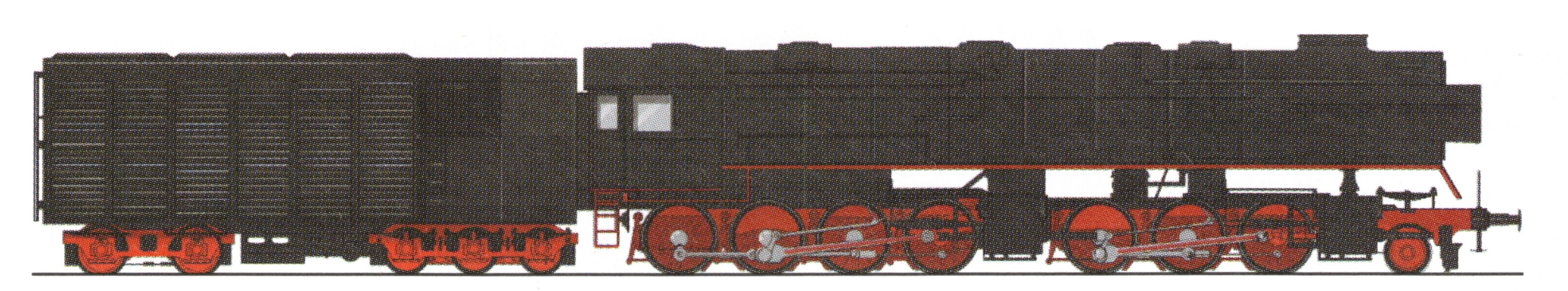 FINESCALE, 2x DRG Lampen, DRG Doppelverbundluftpumpe, Aufbau schwarz, Fahrwerk rot, Scheibenvorlaufrad, 5-achsiger Kondenstender 3'2'T16