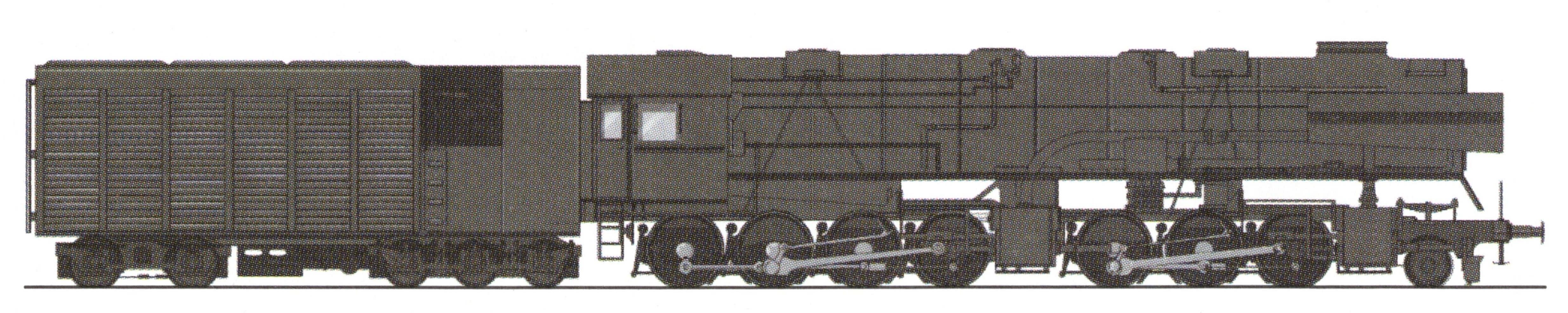 2x DRG Lampen, DRG Doppelverbundluftpumpe, Aufbau/Fahrwerk feldgrau, Scheibenvorlaufrad, 5-achsiger Kondenstender 3'2'T16