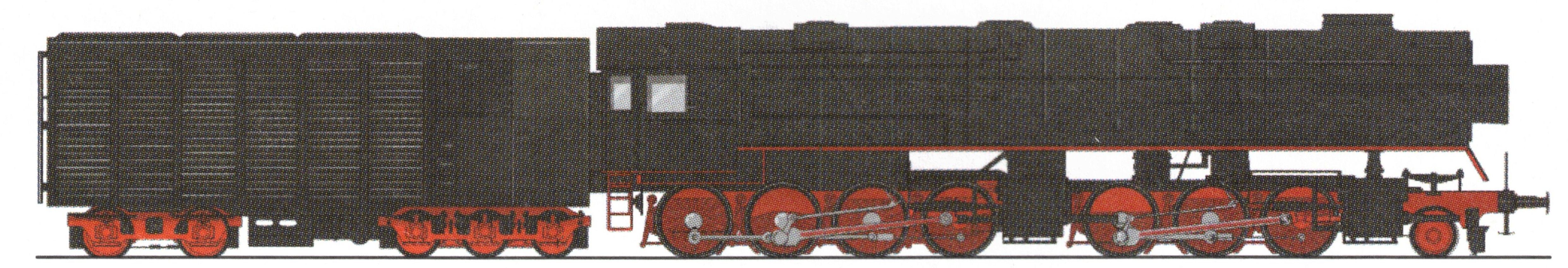 FINESCALE, 2x DRG Lampen, DRG Doppelverbundluftpumpe, Aufbau schwarz, Fahrwerk rot, Scheibenvorlaufrad, 5-achsiger Kondenstender 3'2'T16