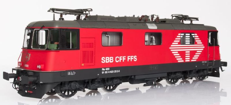 510605 Kiss - E-Lok SBB Re 4/4 II 420 202 LION verkehrsrot 2.Spiegel - Spur 1