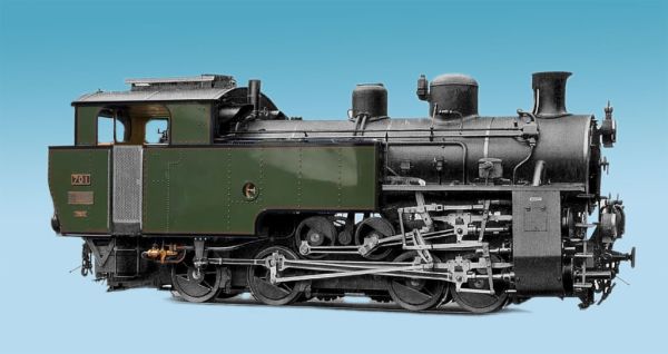 600501 Kiss - Dampflok HG 4/4 701 grün/schwarz 1923 - Spur 2m