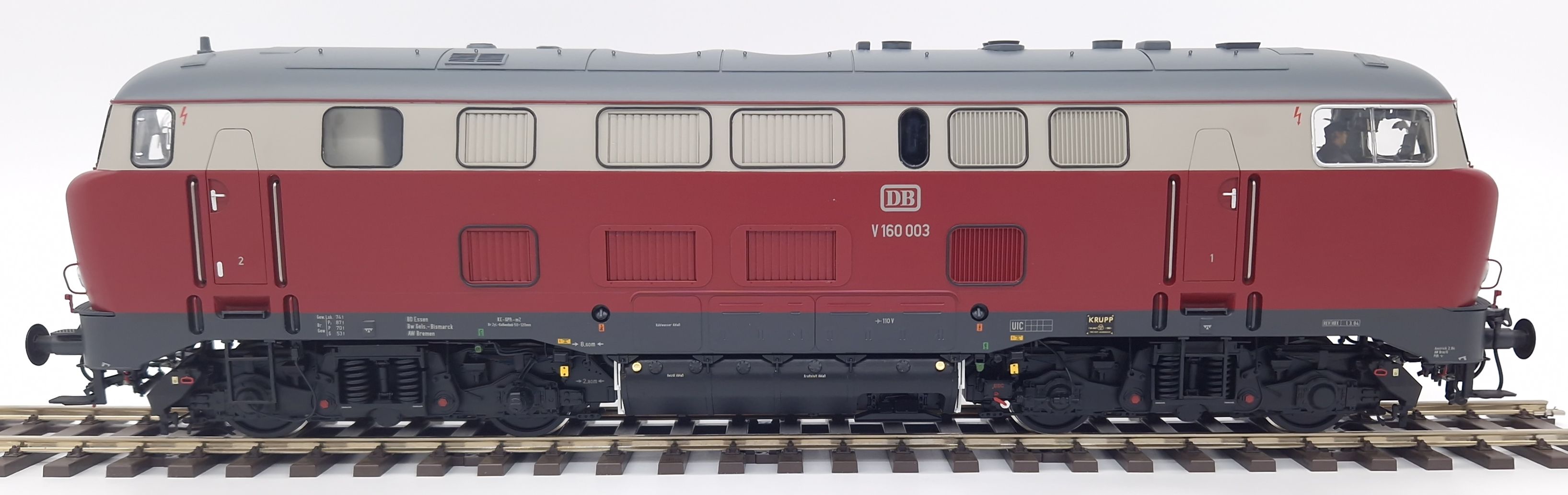 Zustand 1985, Hersteller Krupp, Museumsvariante von 1985 mit Logo 150 Jahre dt. Eisenbahn