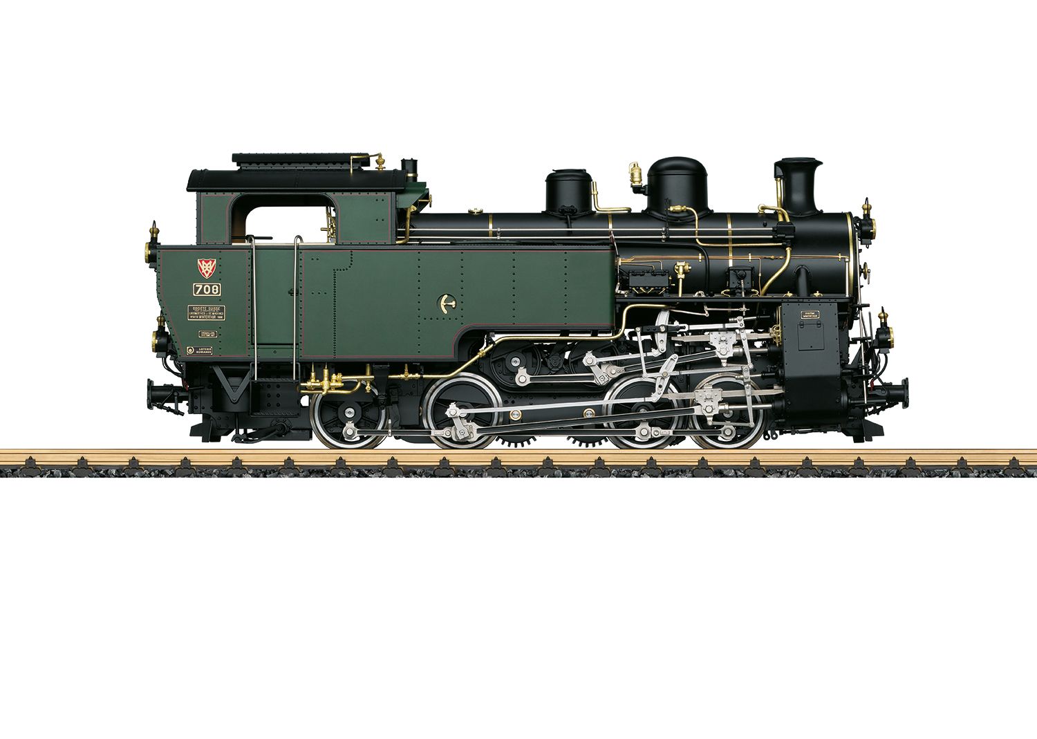 26370 LGB - Dampflok HG 4/4 Nr.708 DFB DCC-Sound/Rauch METALL - Spur 2m