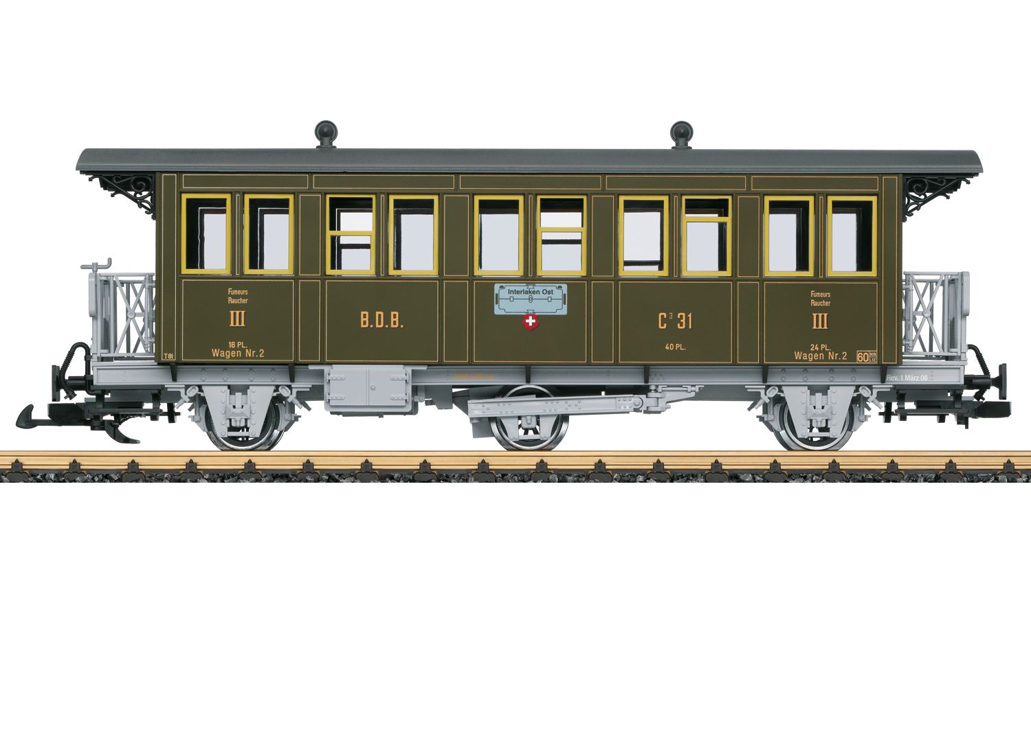 31332 LGB - Personenwagen C31 BDB 3./3. Klasse Epoche VI - Spur 2m