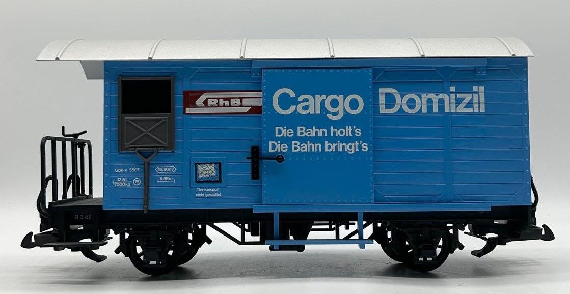4127 LGB - G�terwagen RhB Cargo Domizil, Vitrinemodell, - Spur 2m