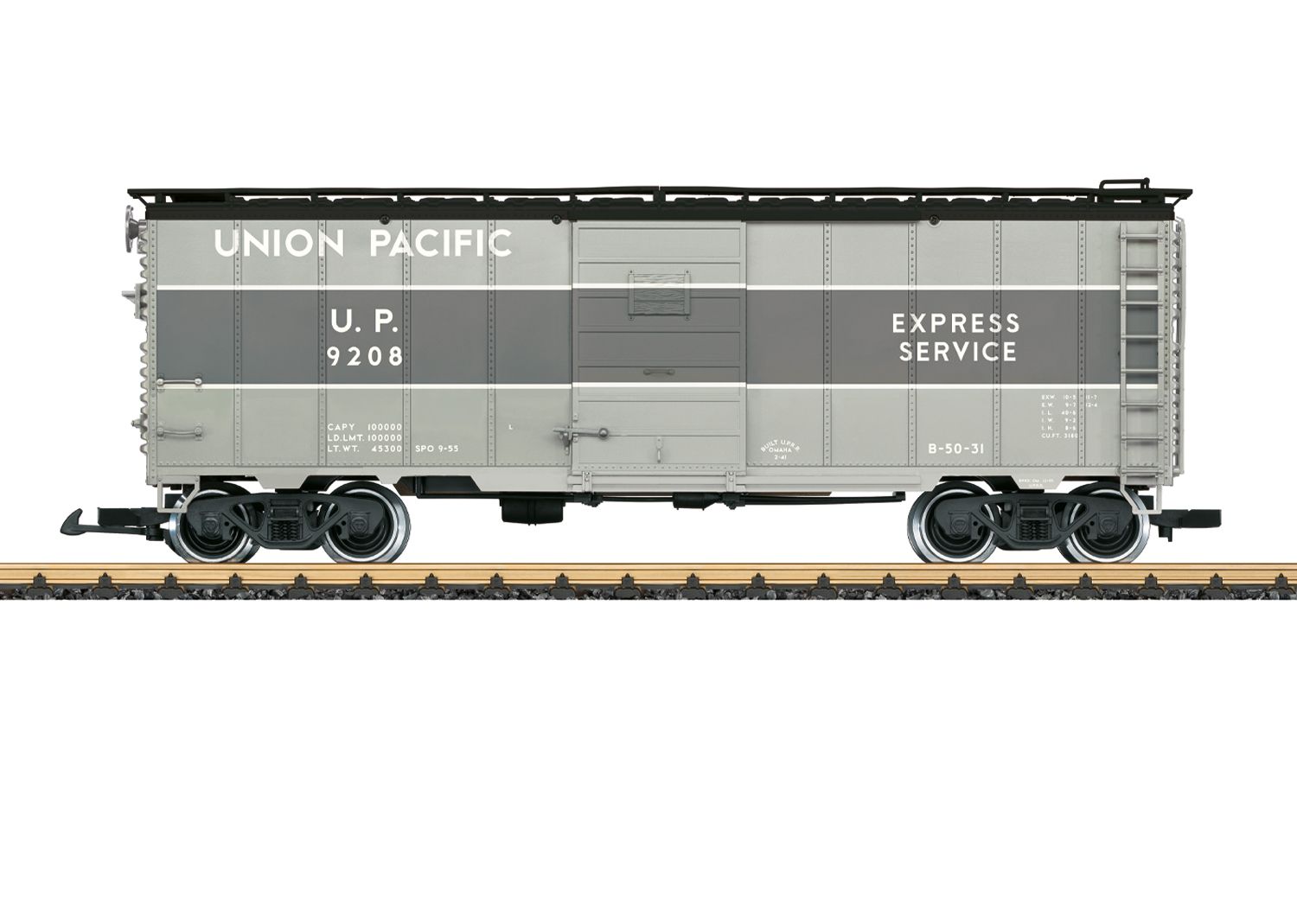 41918 LGB - Steel Box Car U.P. - Spur 2m
