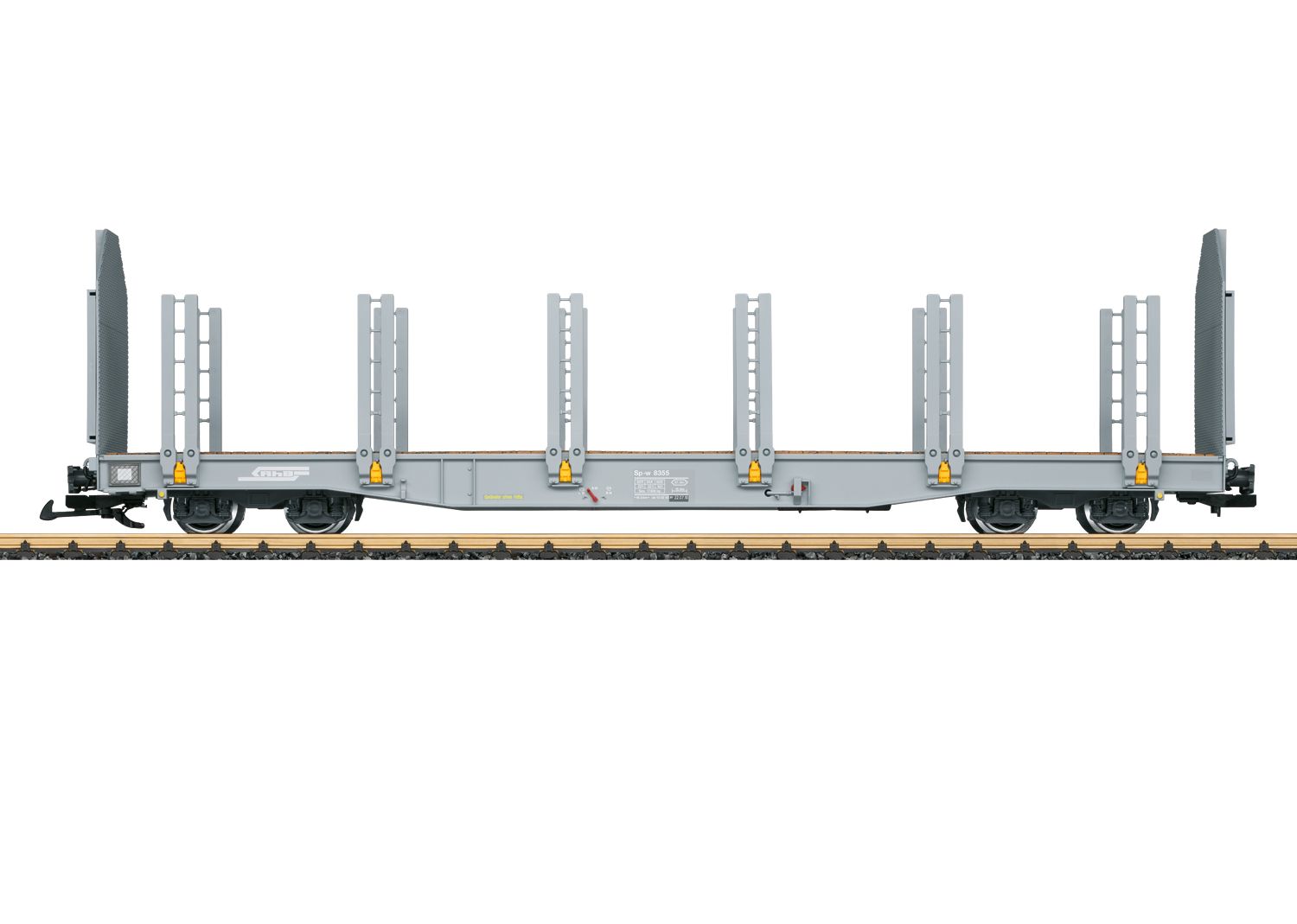 44925 LGB - Rungenwagen m.Stirnw.RhB - Spur 2m