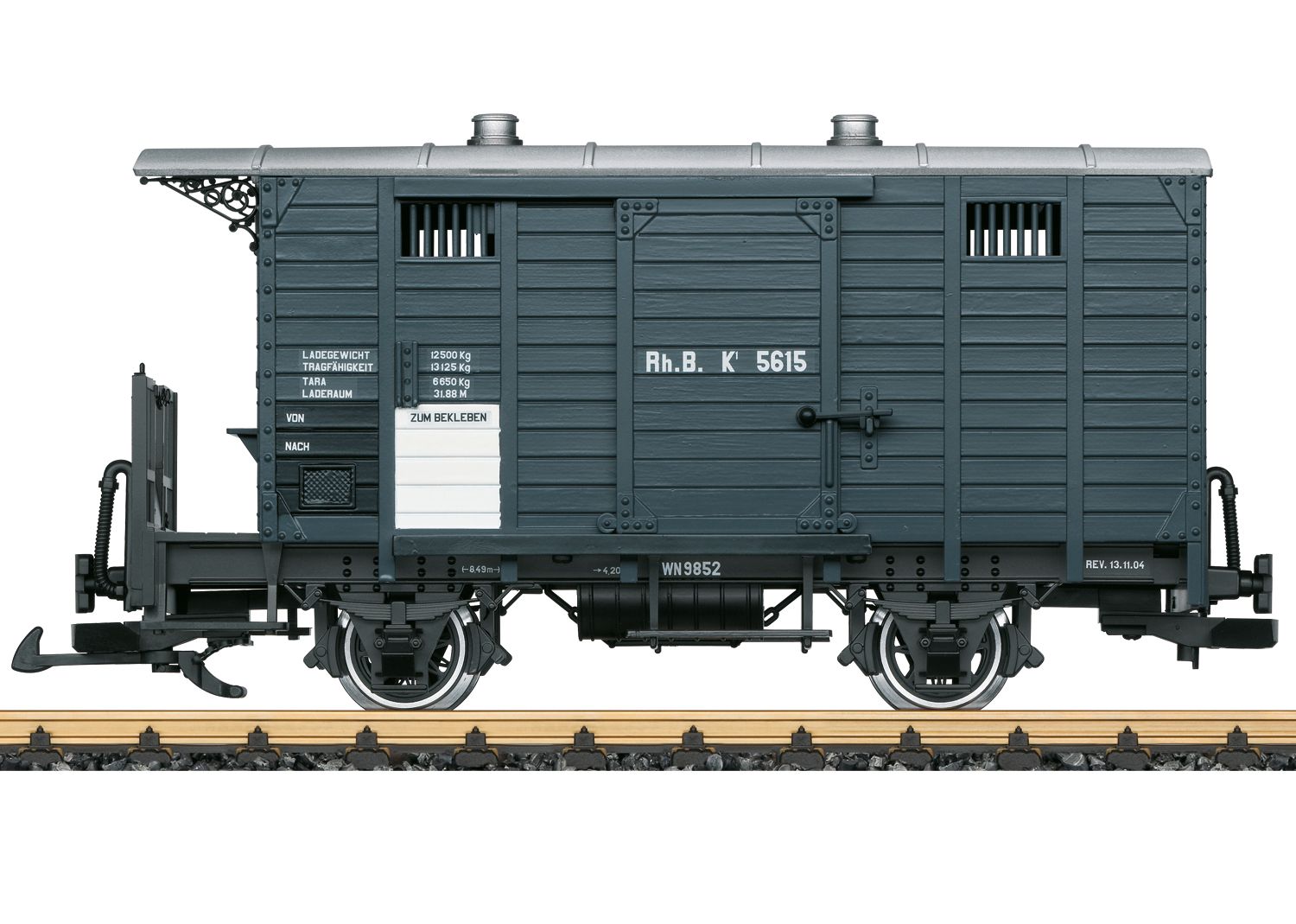 45302 LGB - Gedeckter G�terwagen RhB - Spur 2m