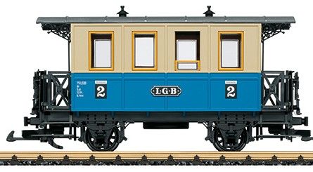 70307.2 LGB - Personenwagen blau/beige - Spur 2m