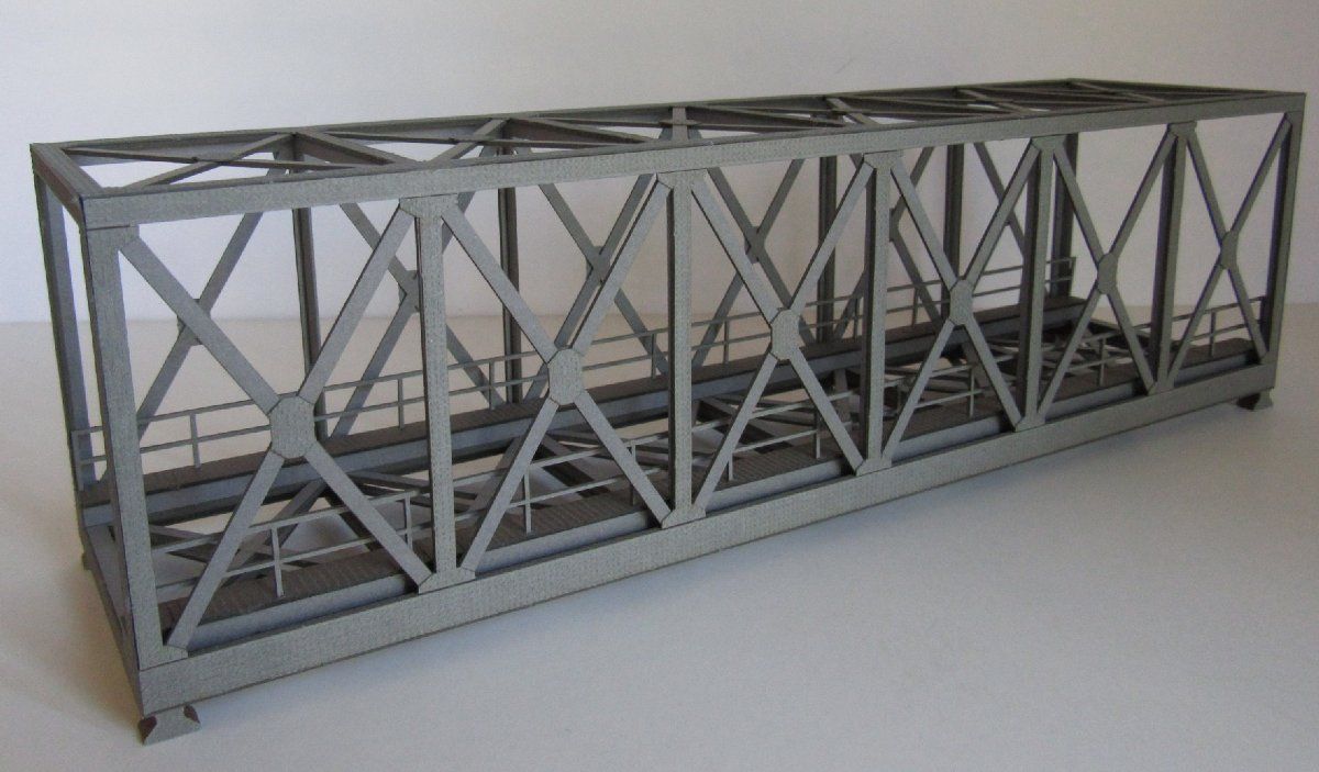 H111 Laffont - Fachwerk-Kastenbr�cke graphitgrau, L�nge 270mm - Spur H0