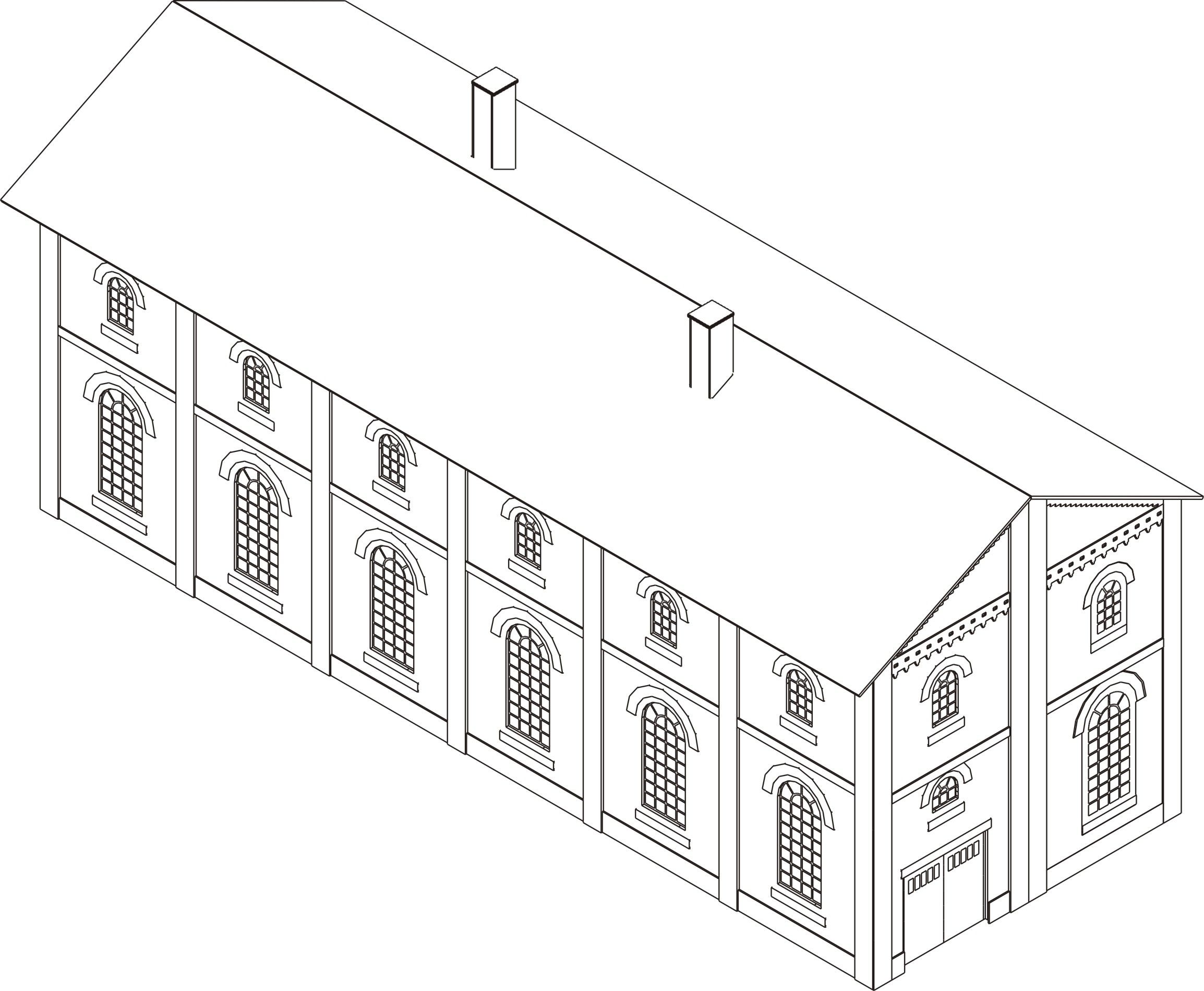 H2701 Laffont - Produktionshalle verputzt - Spur H0