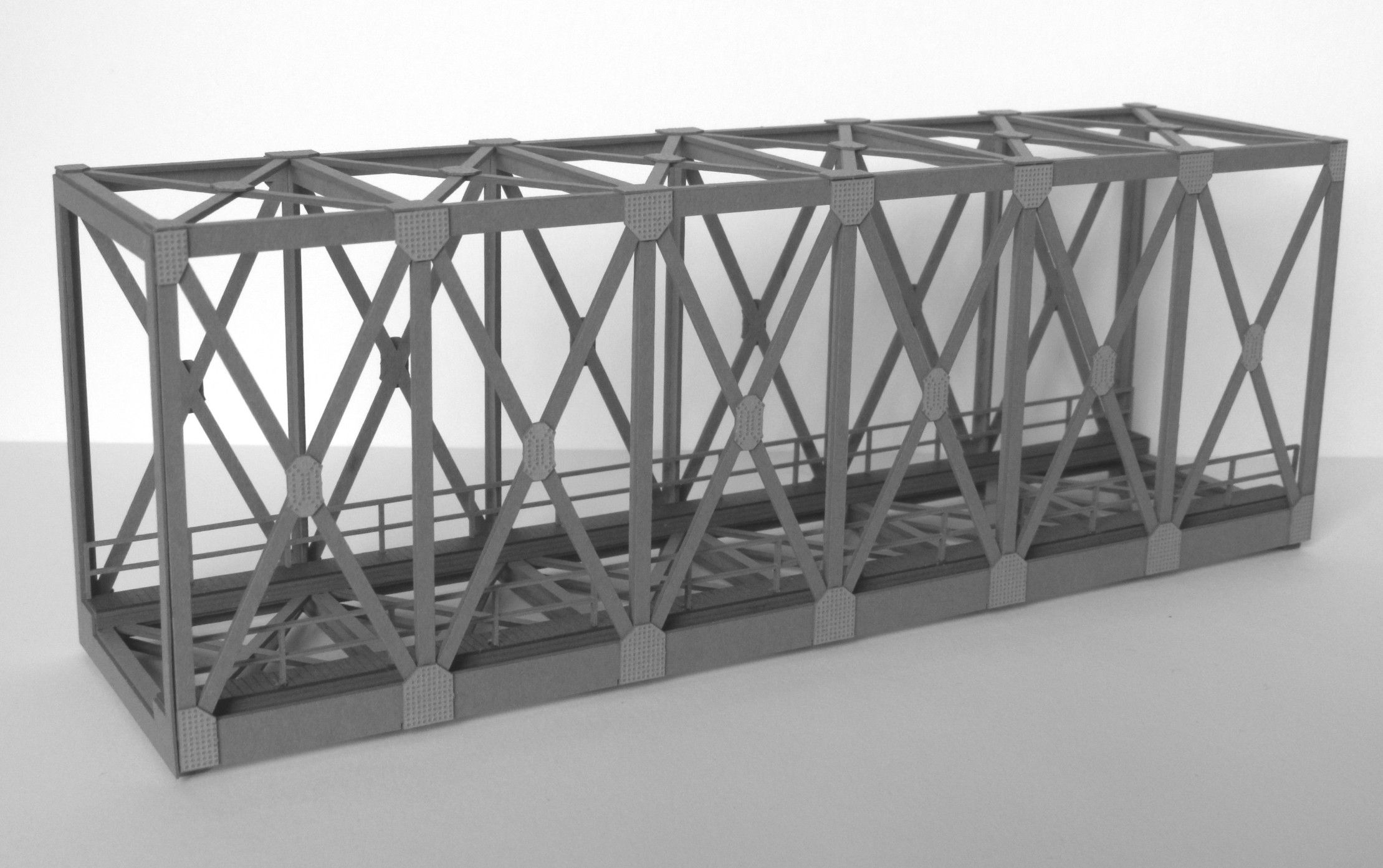 T4511 Laffont - Fachwerk-Kastenbr�cke 1-gleisig graphitgrau - Spur TT