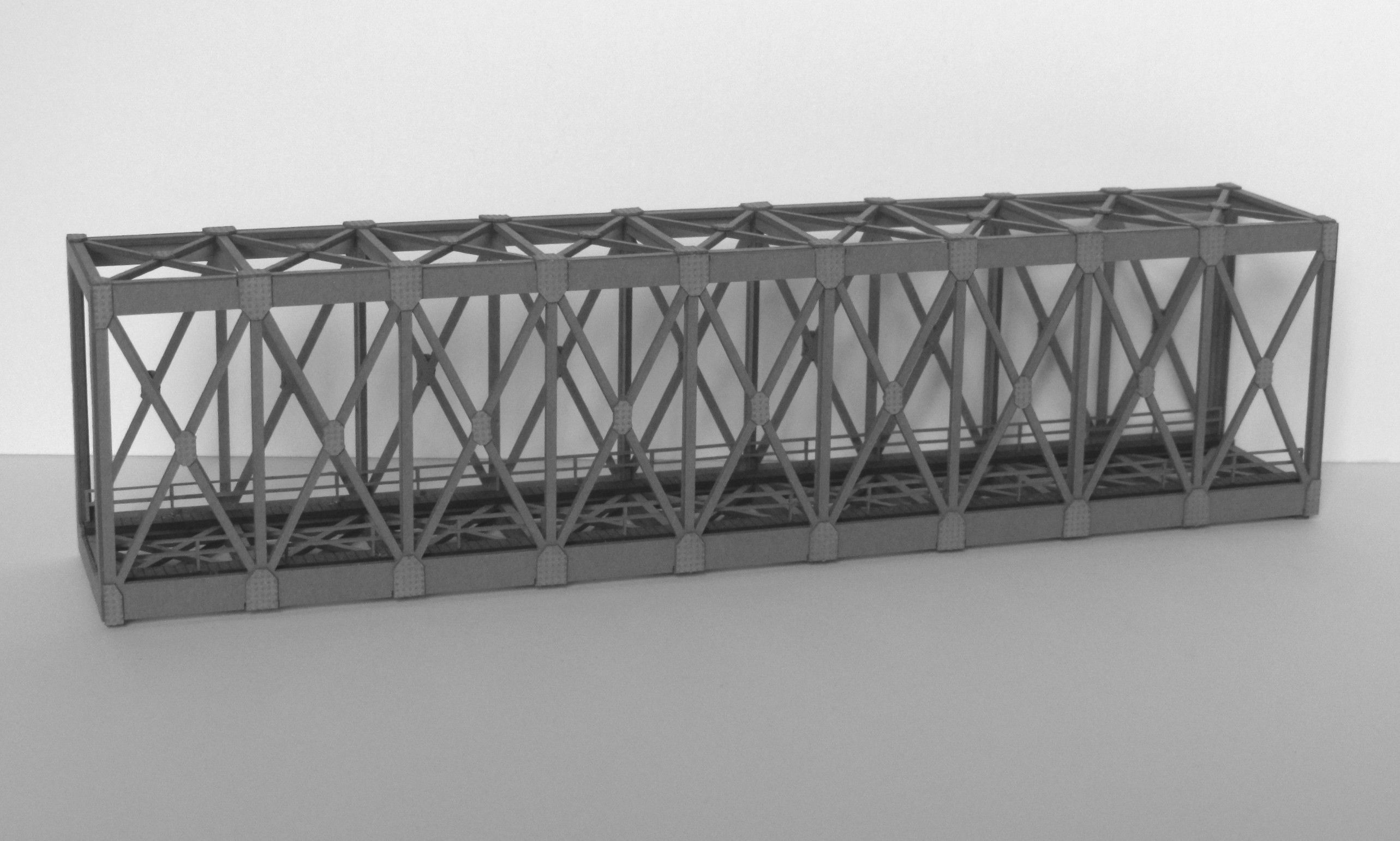 Z4511 Laffont - Fachwerk-Kastenbr�cke 1-gleisig graphitgrau - Spur Z