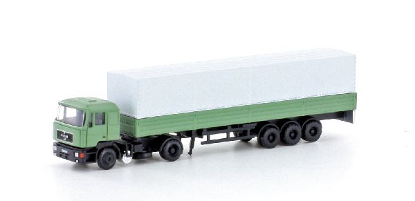 LC4062 Lemke - MAN F90 Pritsche Plane gr�n - 1:160