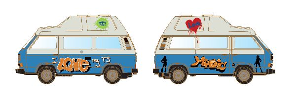 LC4336 Lemke - VW T3 Westfalia Camper Graffi - Spur N