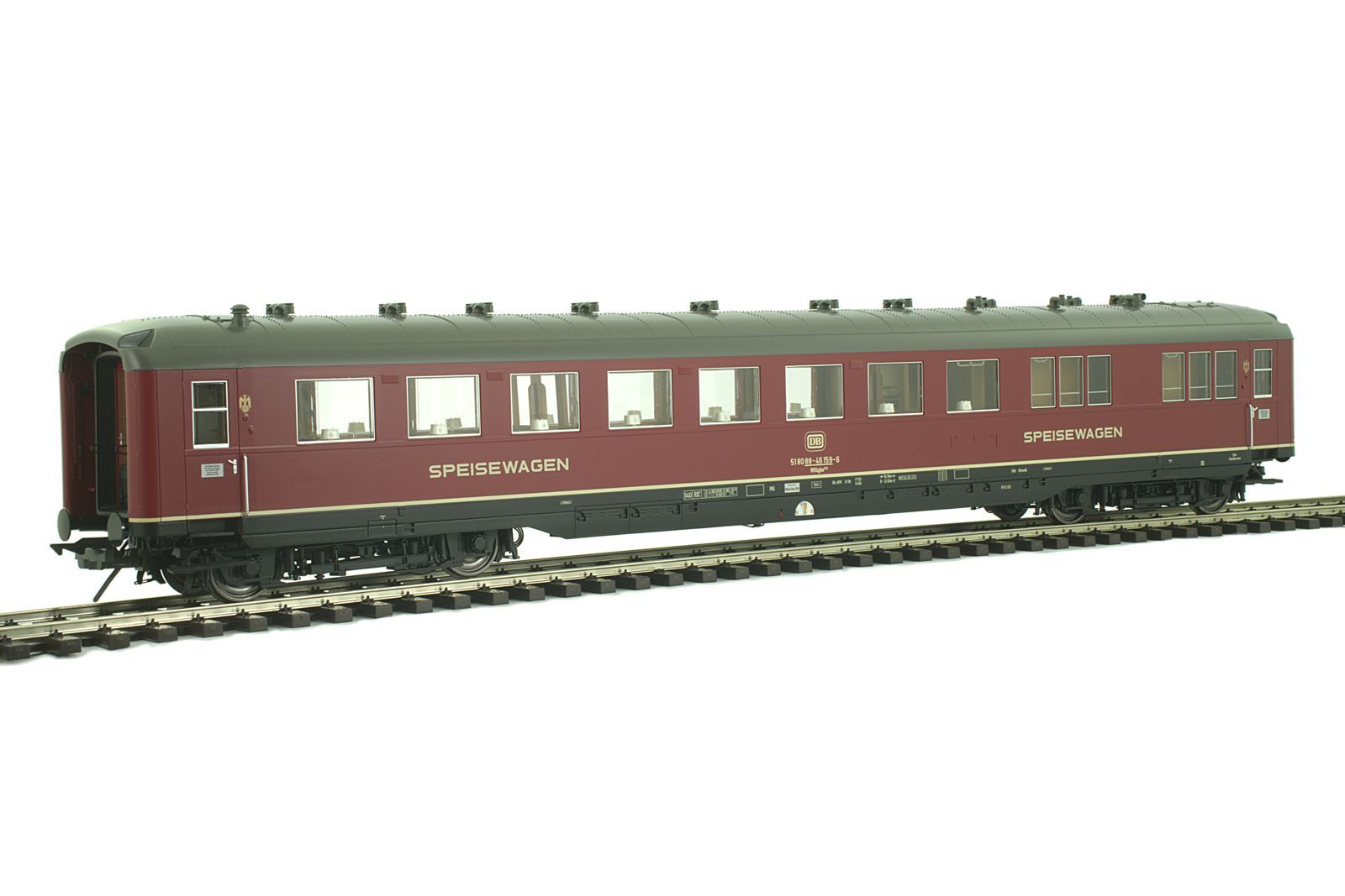 41264-03 Lenz - Sch�rzenwagen DSG-Speisewagen DB IV RAL 3004 - Spur 0