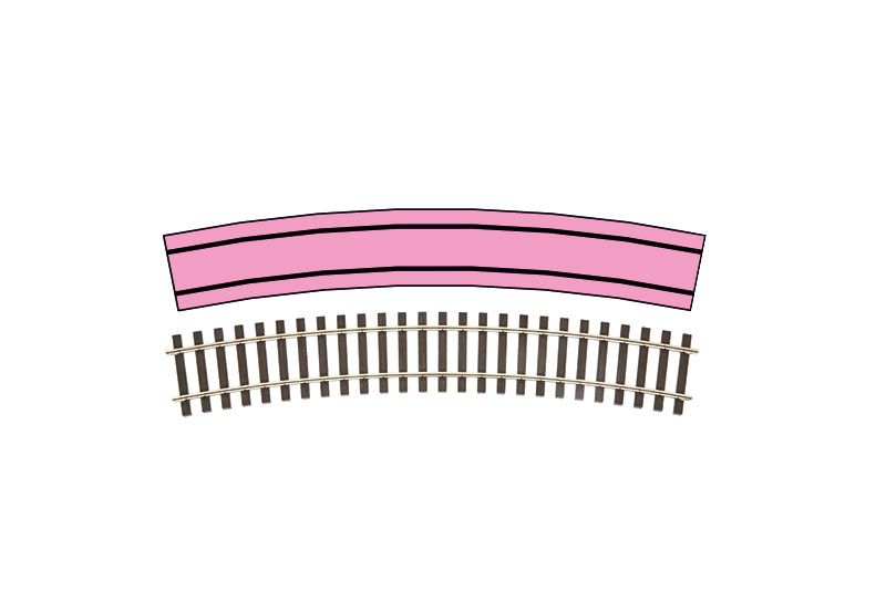 45022 Lenz - Gleis gebogen R2=1028,70mm 22,5� 1/16 - Spur 0