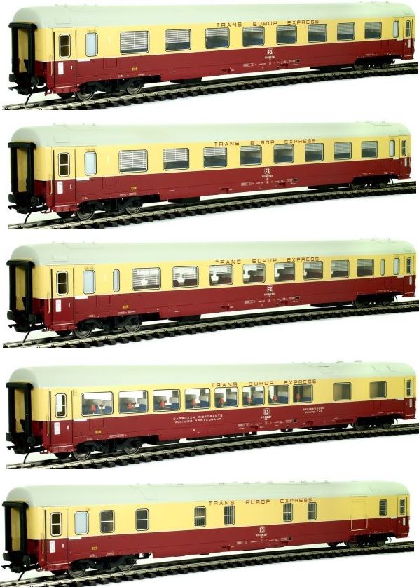 51001-80 Lenz - Mediolanum Wagen-Set 5tlg. Messing-Handarbeit - Spur 0