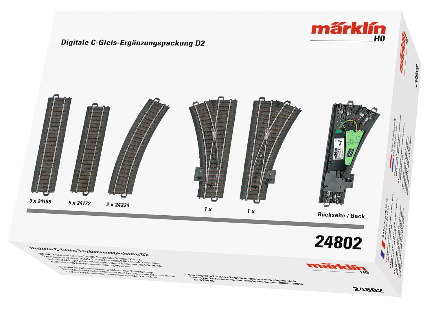 24802 Maerklin - C-Gleis Digital-Erg�nzungspackung D2 - Spur H0