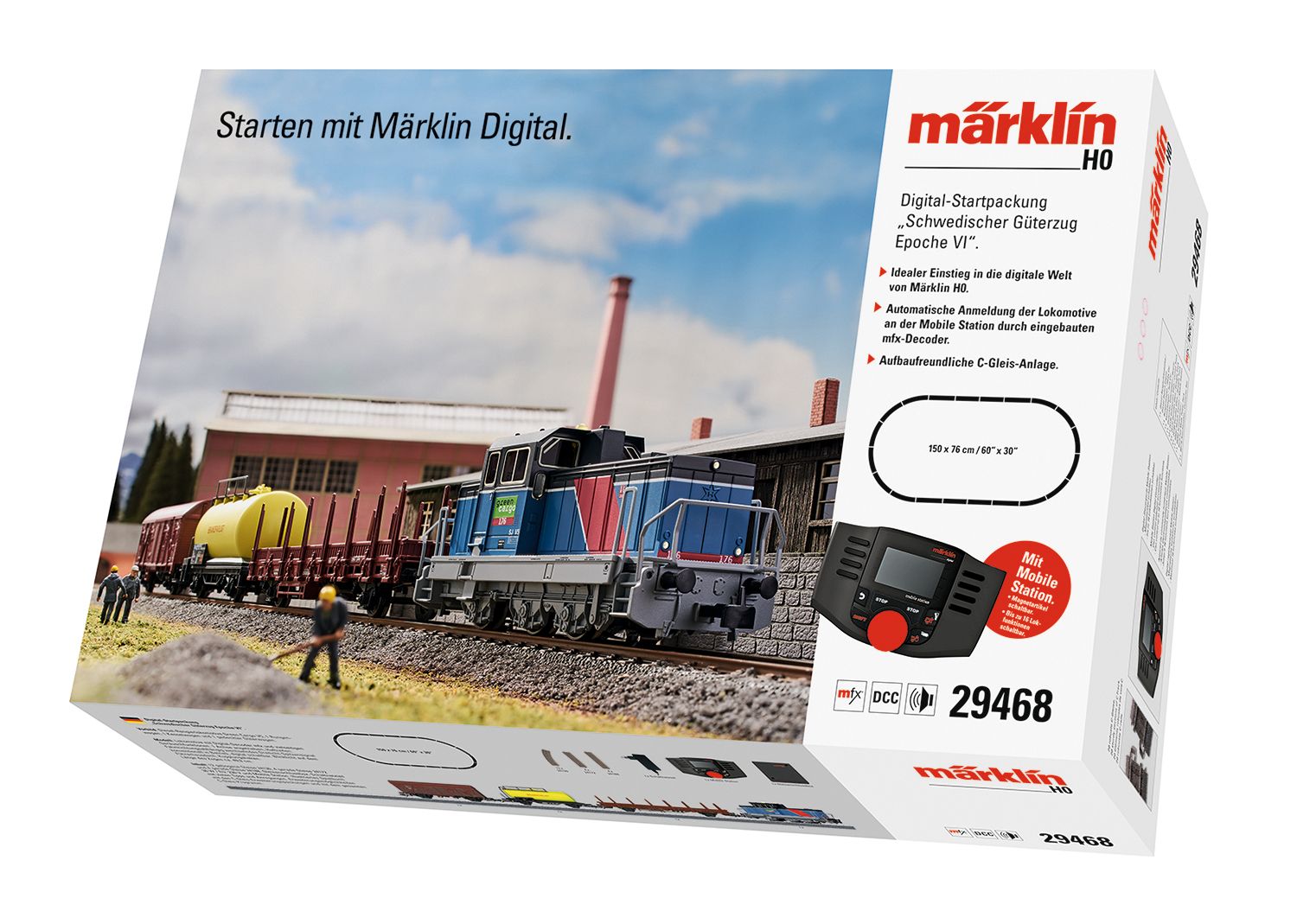 Digital-Startpackung Schwedischer Güterzug mfx und Sound