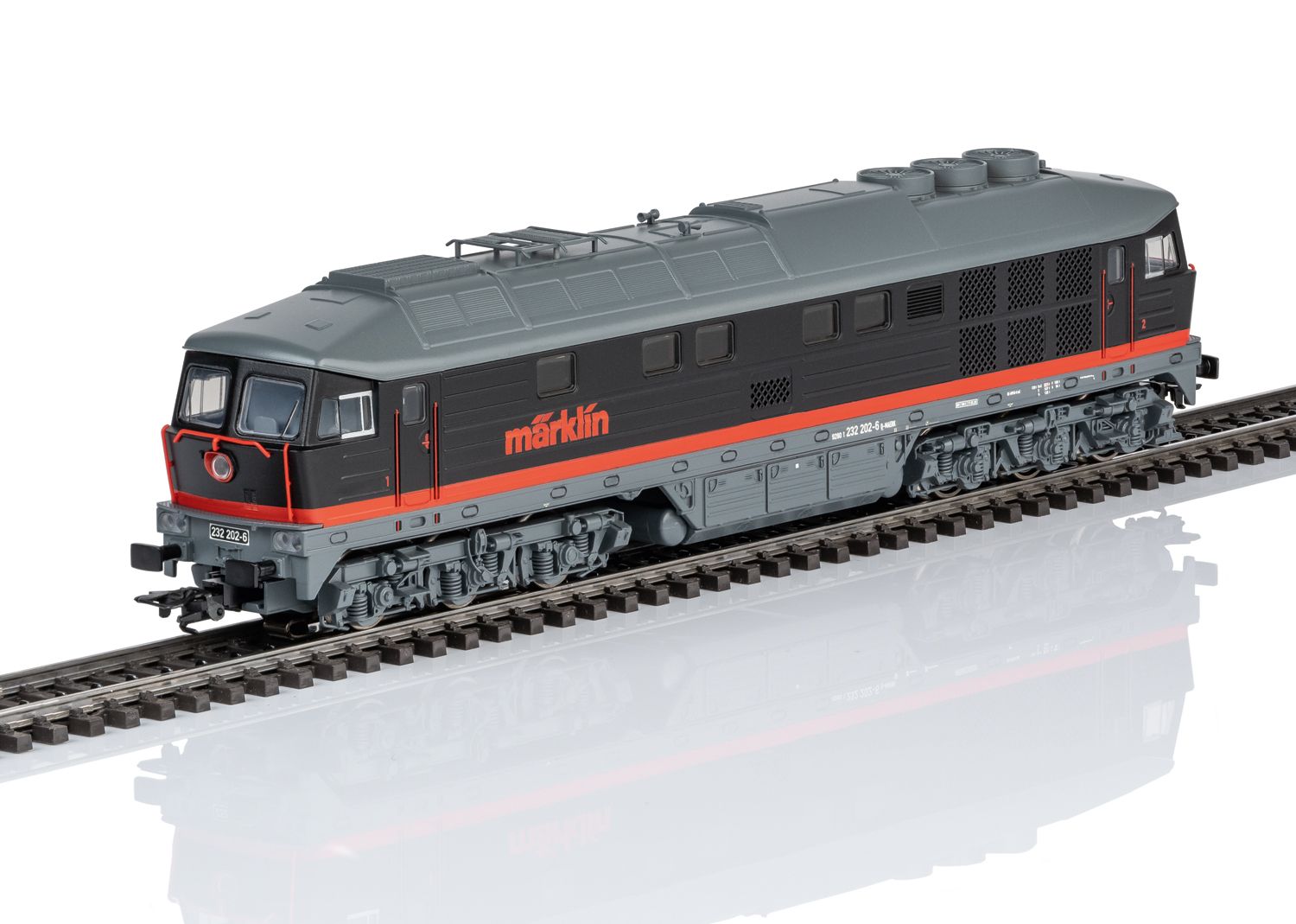 LIMITIERT! LT: IV.Q.2026! Märklin Store-Lok 2026! Diesellok BR 232, schwarz, mit Märklin-Logo im Design der Märklin Stores.