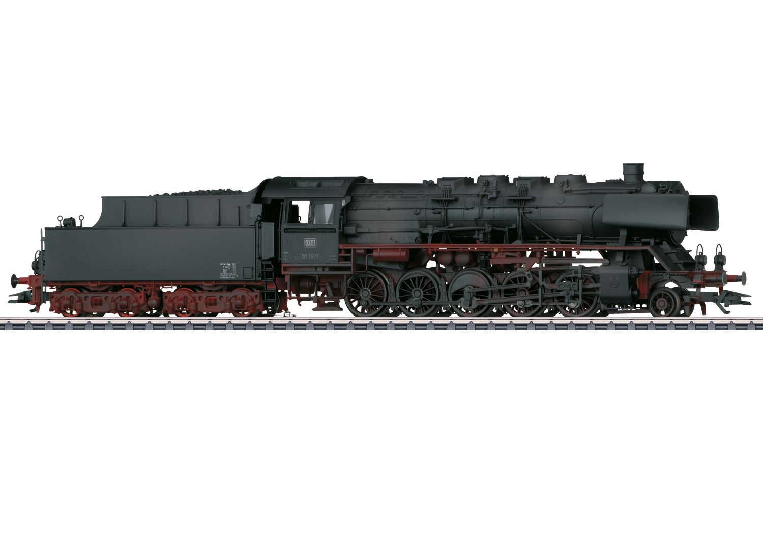 Echte Fünfziger Dampflok BR 50 19?? DB Epoche III. Edle Geschenkpackung mit personalisiertem Etikett. Lokomotive farblich individuell gealtert