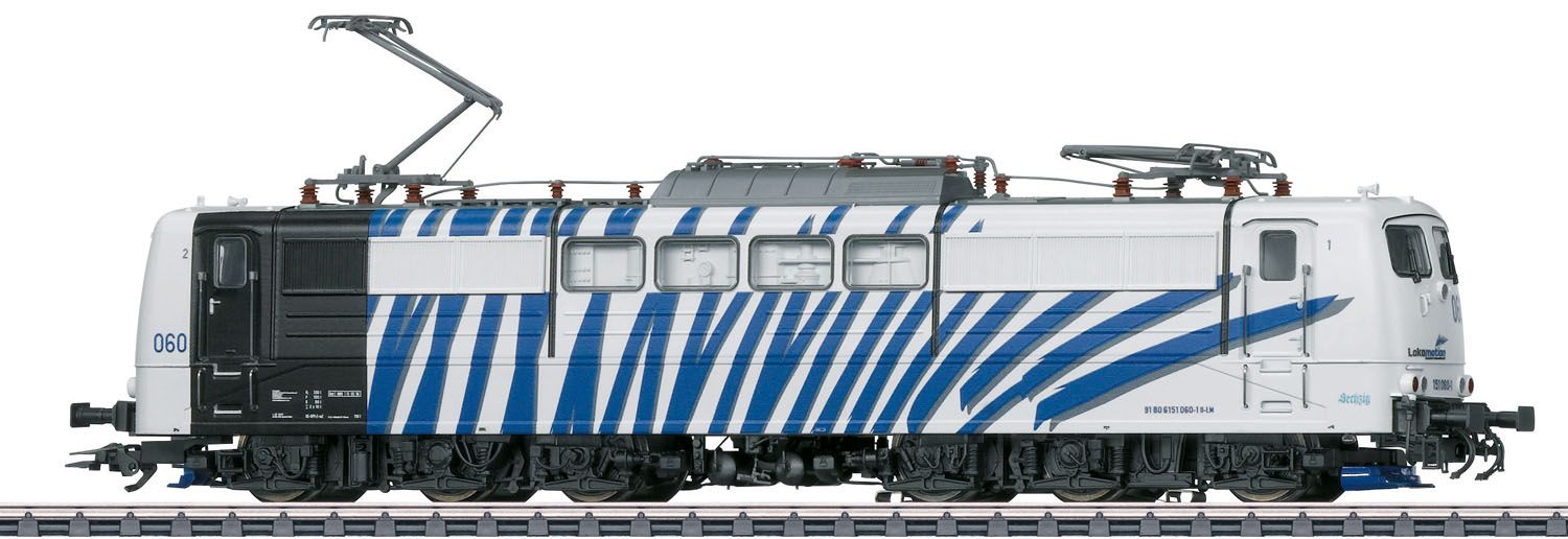 39134 Maerklin - E-Lok BR 151 Lomo lichtgrau/blau mfx-Sound/Panto I+S - Spur H0