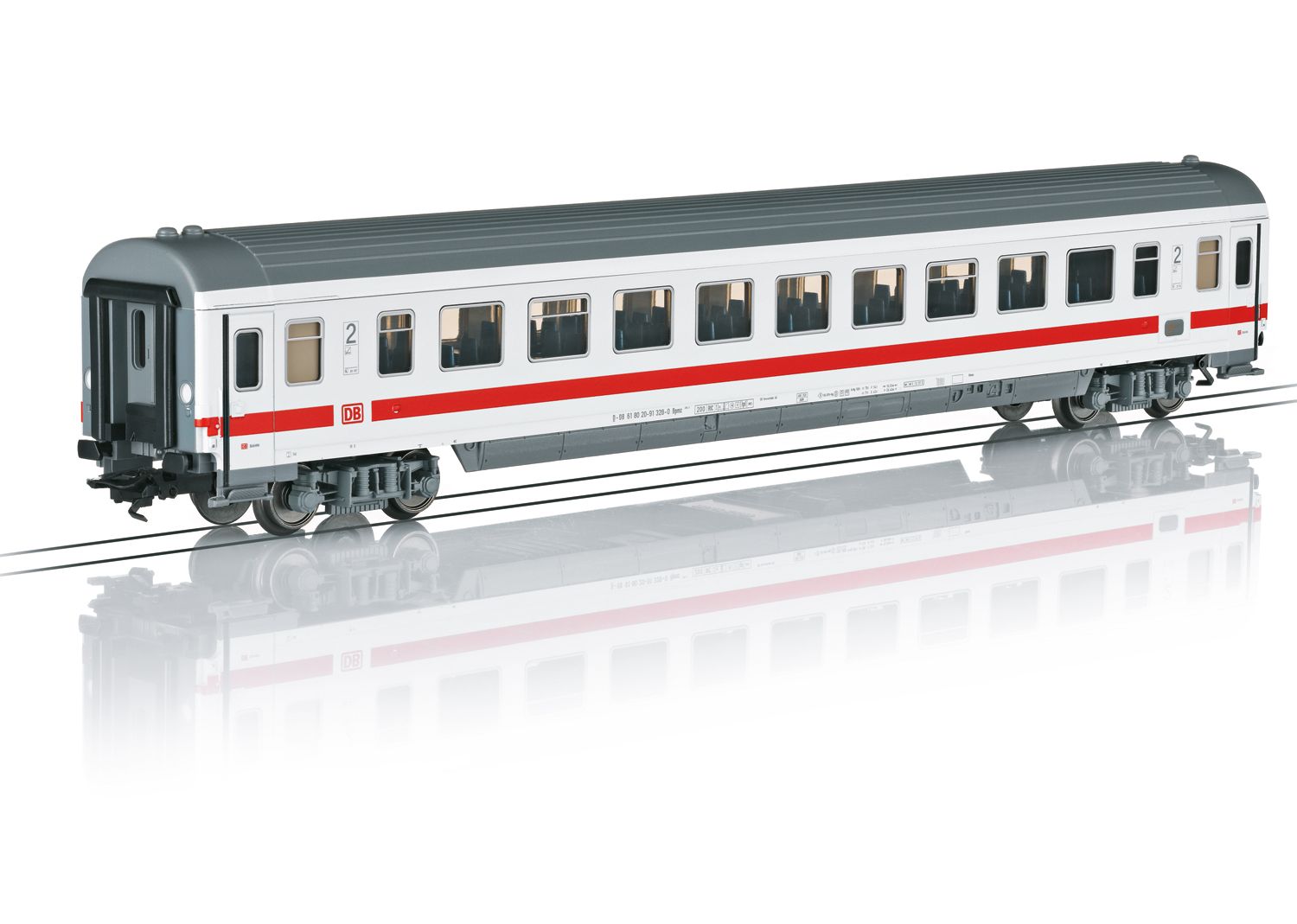 Intercity-Großraumwagen Bpmz 294.3 der Deutschen Bahn AG (DB AG), 2. Klasse.
