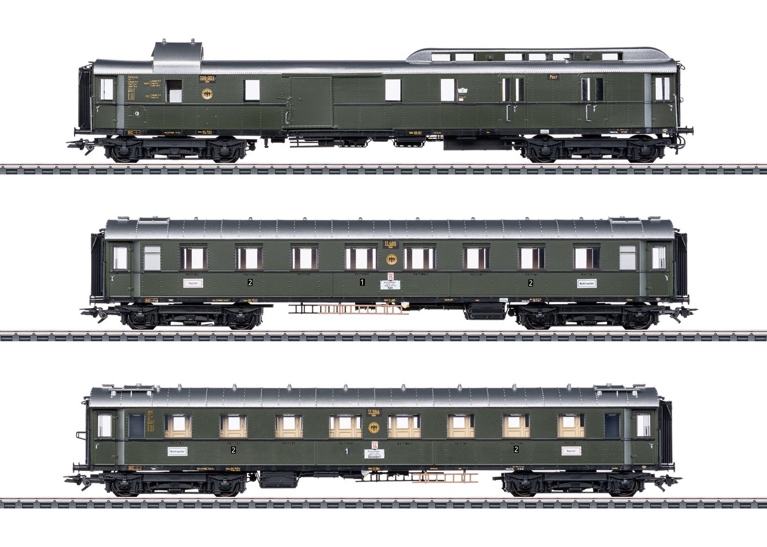 42490 Maerklin - Wagen-Set PwPost4�-28 DRG - Spur H0