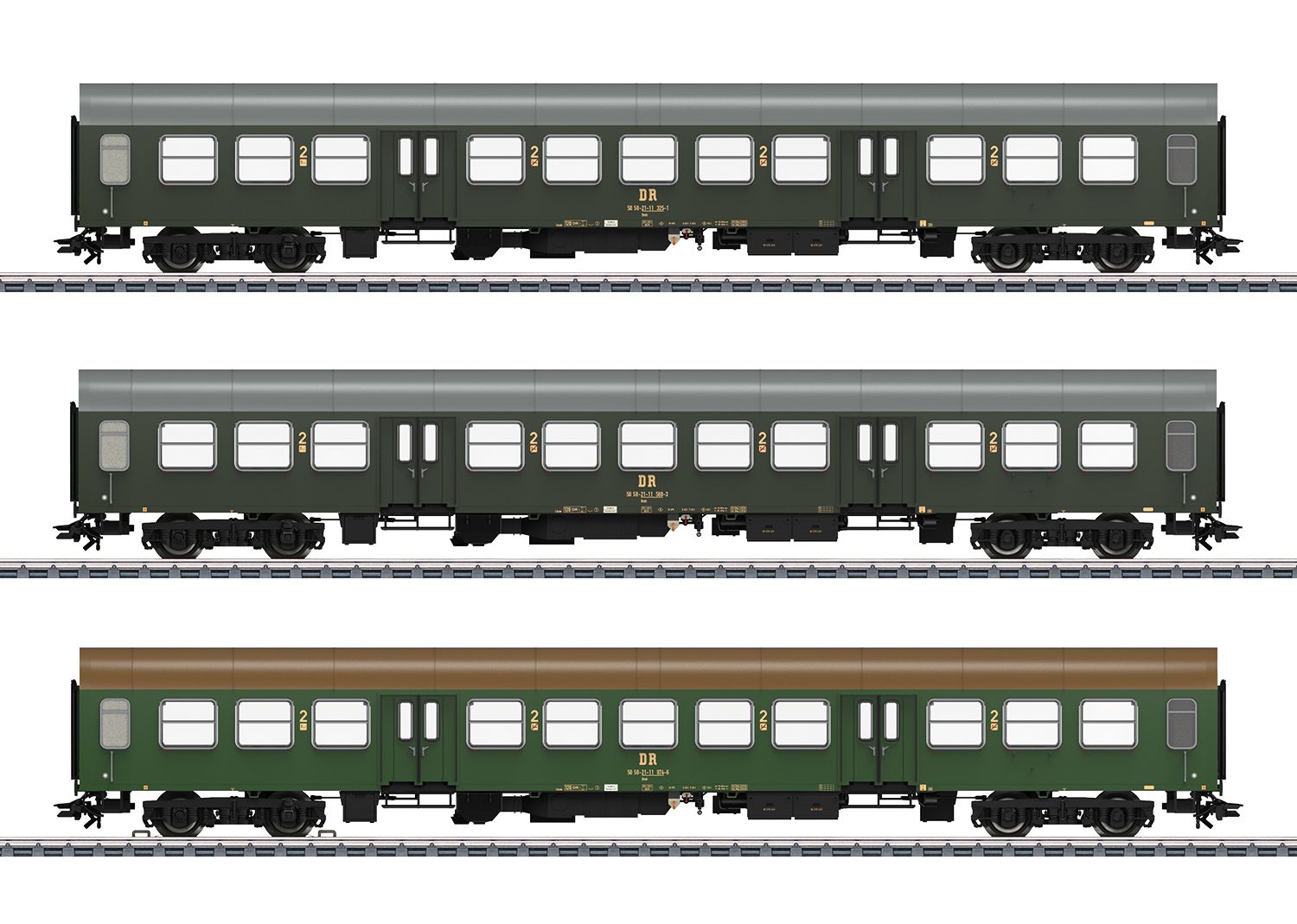 42580 Maerklin - Personenwagen-Set Halberst�dter DR IV 3-tlg. - Spur H0