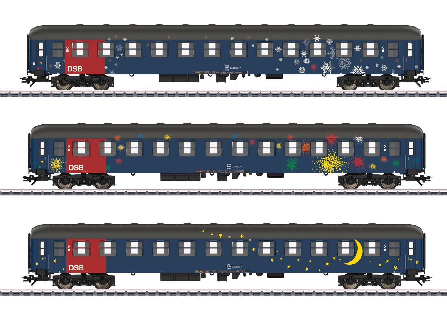 42698 Maerklin - Reisezugwagen-Set DSB - Spur H0