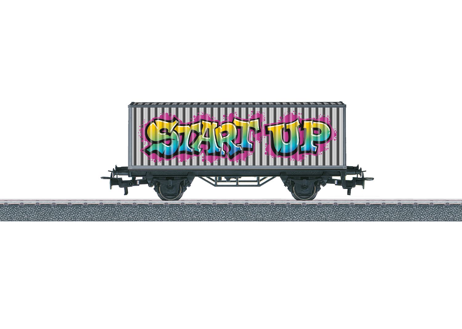 44831 Maerklin - Containerwagen Graffiti - Spur H0