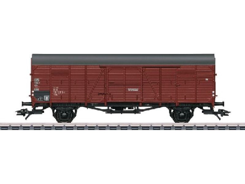 Gedeckter Güterwagen Gbkl 238 der früheren Austauschbauart Gl "Dresden" der Deutschen Bundesbahn (DB