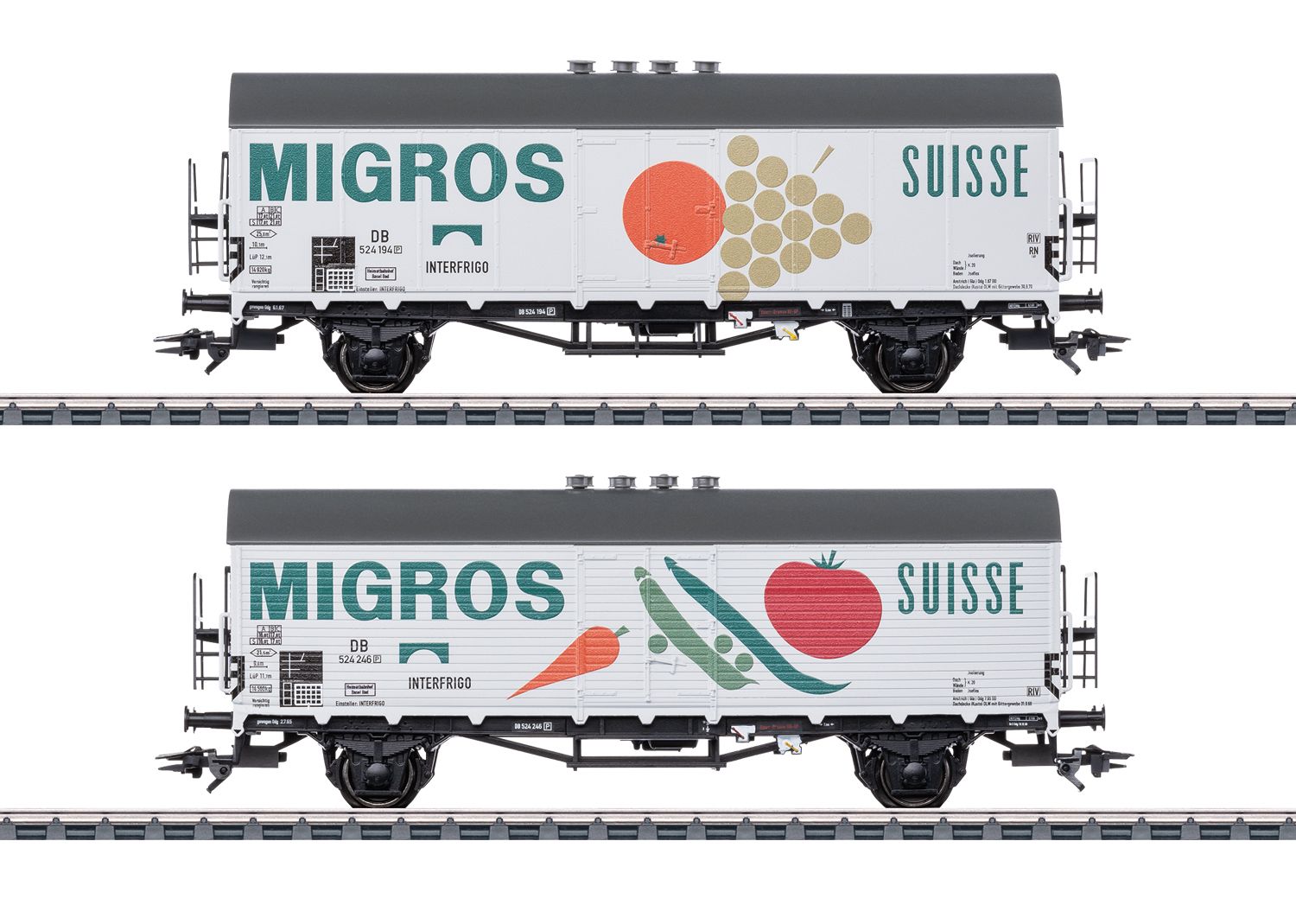 46173 Maerklin - K�hlwagen-Set Migros DB - Spur H0