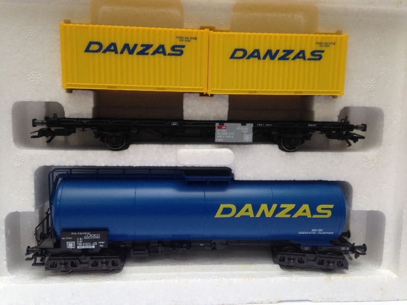Set " DANZAS " Kessel und Containerwagen, OVP,