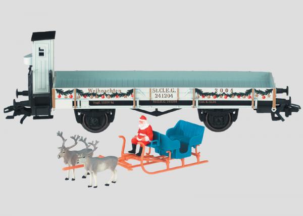 Niederbordwagen X05 "Erfurt" mit Bremserhaus. Weihnachtswagen H0 2004